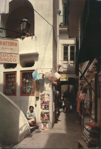 Capri italy narrow alley - capri,,