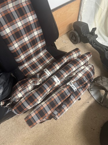 Orange carla check cloth seat - orange,